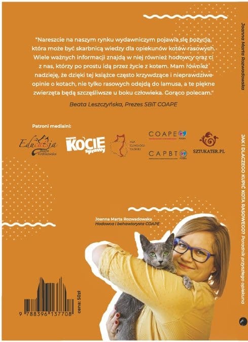 Gdzie kupić kota? Jaka rasa kota jest najlepsza? Książka jak i dlaczego kupić kota rasowego, okładka
